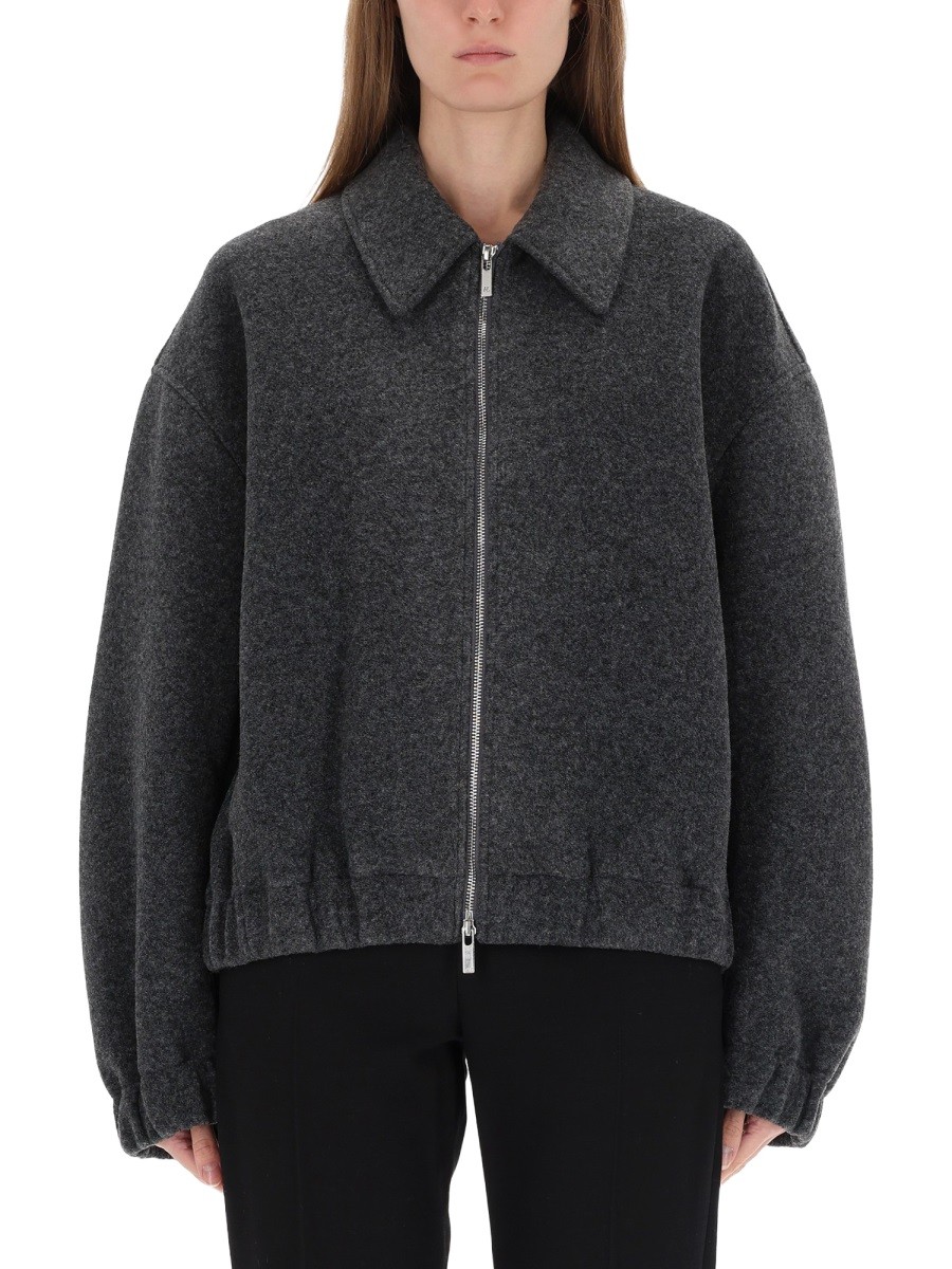 Discover the authentic Helmut Lang women's BOMBER "SHELL" in Grey