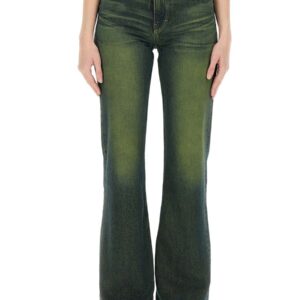 Explore the authentic Our Legacy women's "BOOT CUT MALIBU" JEANS in GREEN