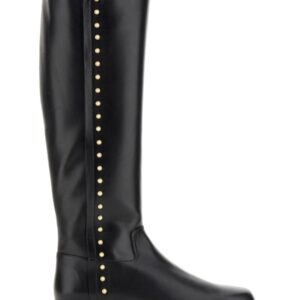 Refresh your wardrobe with the Stuart Weitzman women's BOOT PEARL RIDING in Black