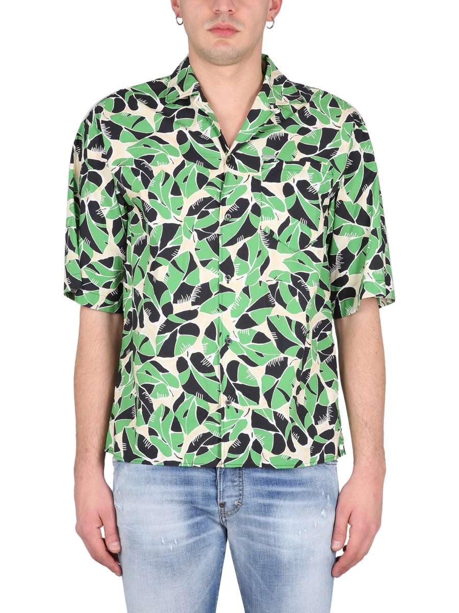 Explore the authentic Dsquared2 men's BOWLING COLLAR SHIRT in MULTICOLOUR