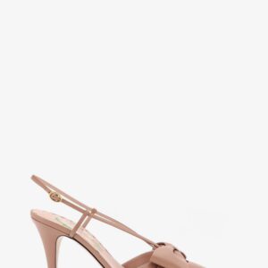 Shop the authentic Valentino Garavani women's Bowow leather decolleté slingback in ROSE CANNELLE