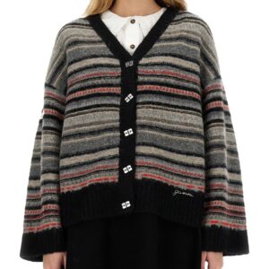 Discover the authentic GANNI women's BOXY FIT CARDIGAN in MULTICOLOUR