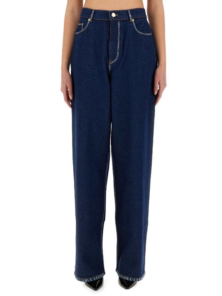Refresh your wardrobe with the NINA RICCI women's "BOYFRIEND" JEANS in DENIM