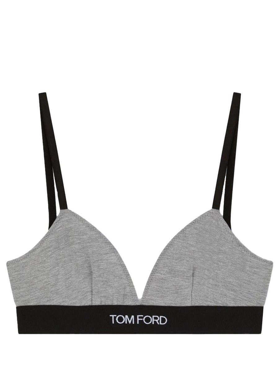 Refresh your wardrobe with the TOM FORD women's BRA WITH LOGO in Grey