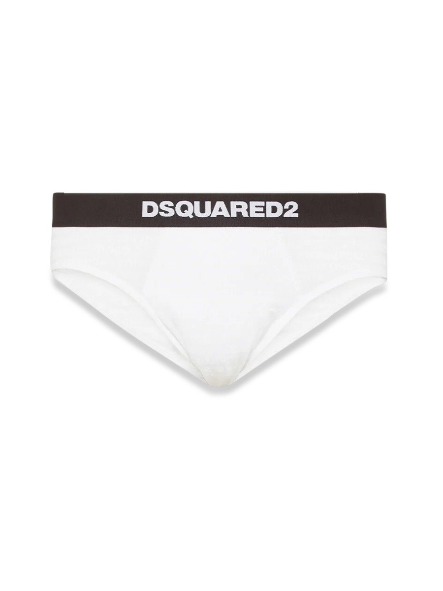 Refresh your wardrobe with the Dsquared2 men's BRIEFS WITH LOGO in White