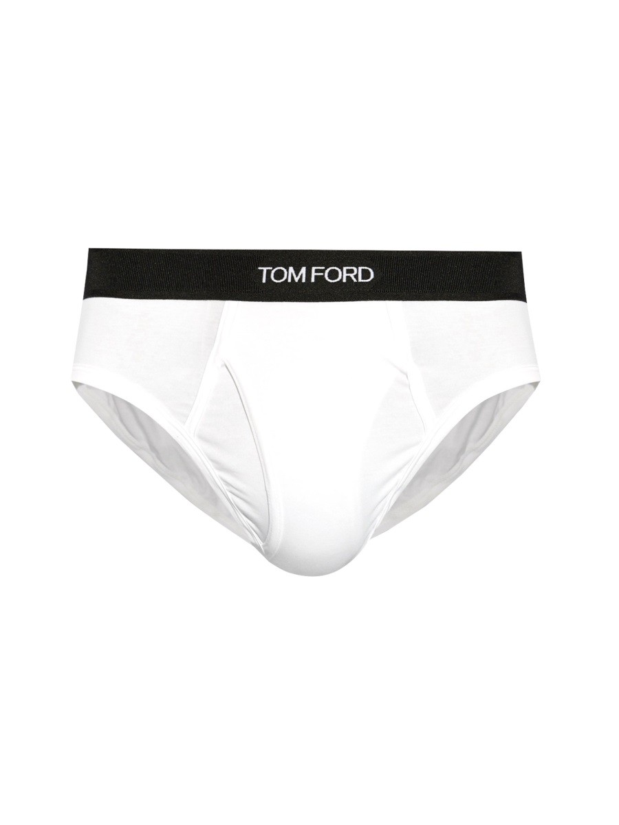 Discover the authentic TOM FORD men's BRIEFS WITH LOGO in White