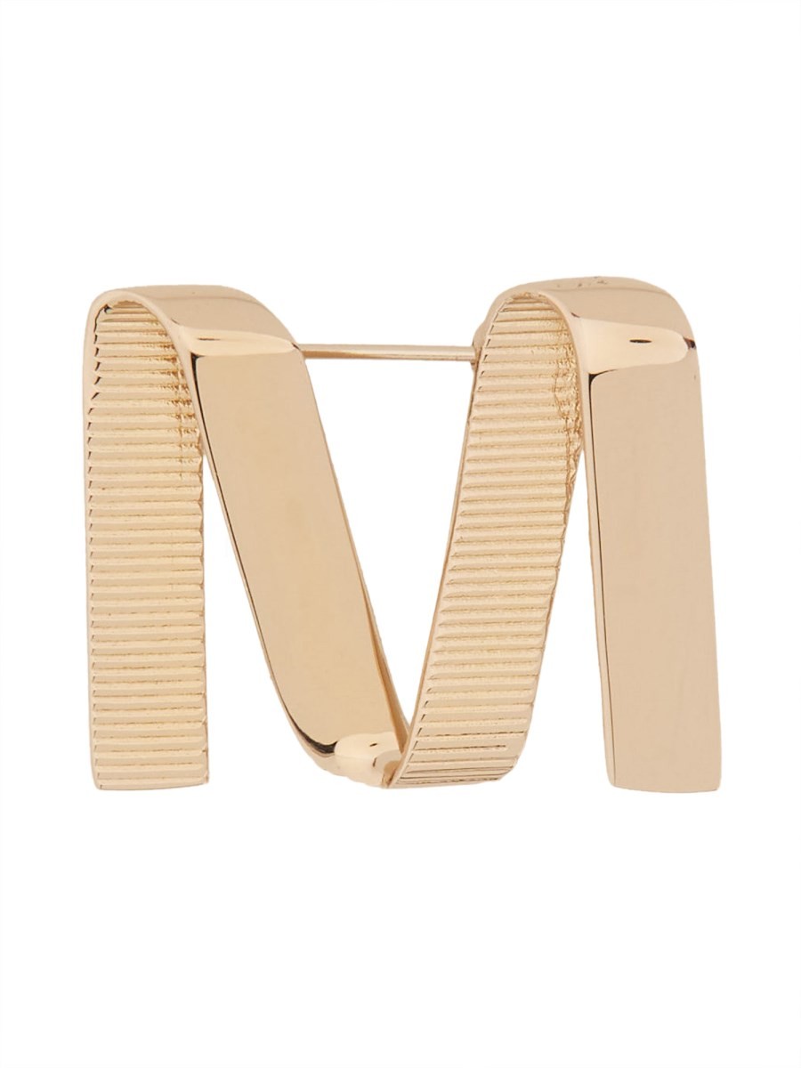 Discover the authentic Max Mara women's BROOCH WITH LOGO in gold