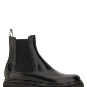 Explore the authentic Dolce & Gabbana men's BRUSHED LEATHER BOOT in Black