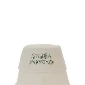 Explore the authentic stella mccartney women's BUCKET HAT WITH LOGO in White