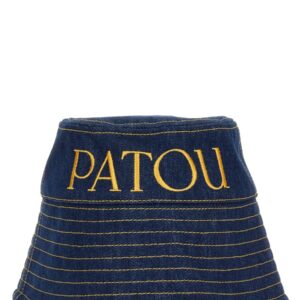 Refresh your wardrobe with the PATOU women's BUCKET HAT WITH LOGO in Blue