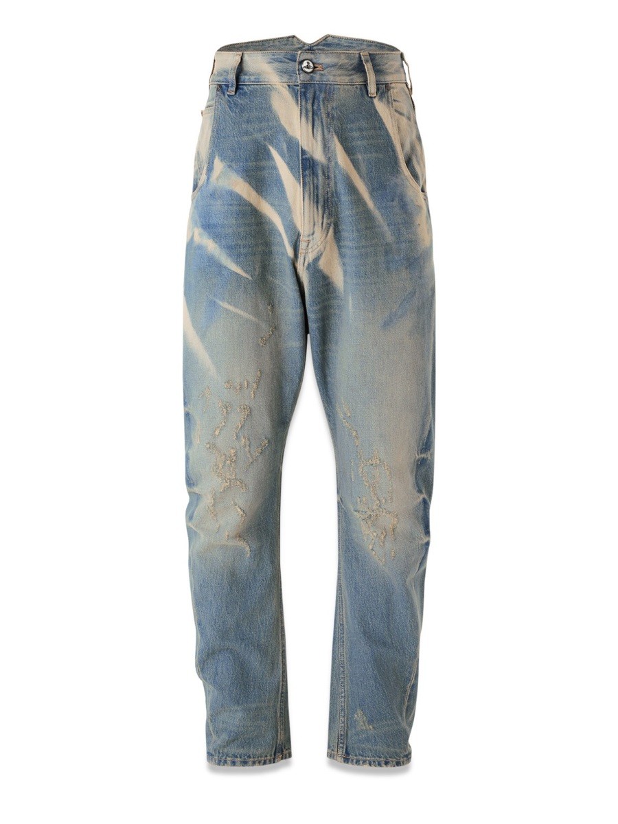 Explore the authentic Vivienne Westwood women's "BUCKLE BACK" JEANS in DENIM