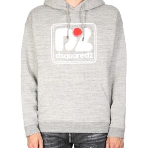 Explore the authentic Dsquared2 men's CAMO PATCH HERCA ANORAK SWEATSHIRT in Grey