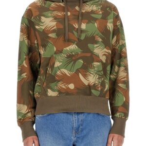 Refresh your wardrobe with the Moschino men's CAMOUFLAGE SWEATSHIRT in GREEN