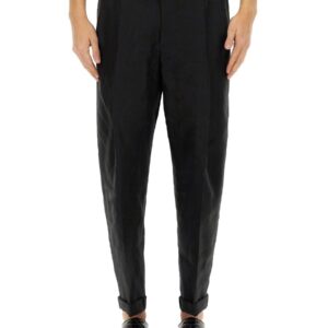 Elevate your look with the Dolce & Gabbana men's CANVAS PANTS in Black