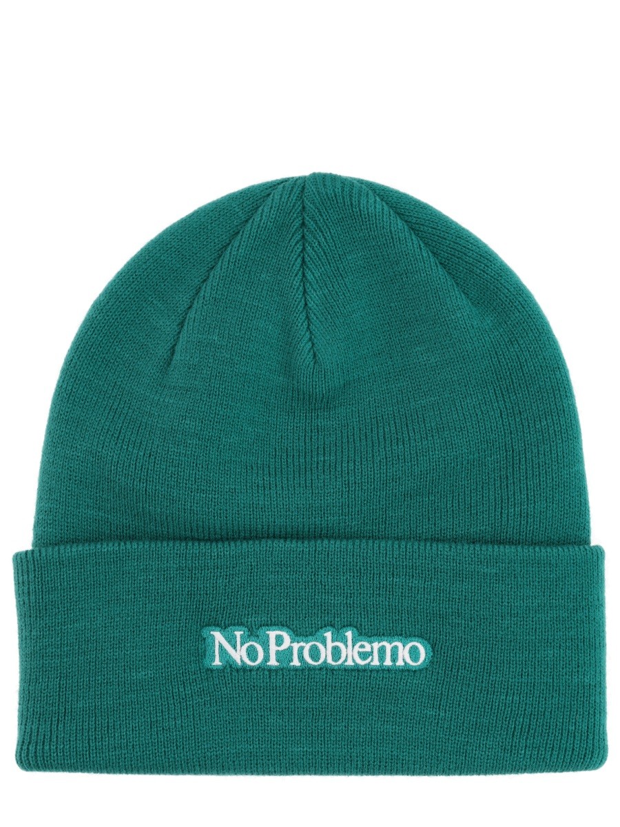 Elevate your look with the NO PROBLEMO unisex CAP WITH LOGO in GREEN