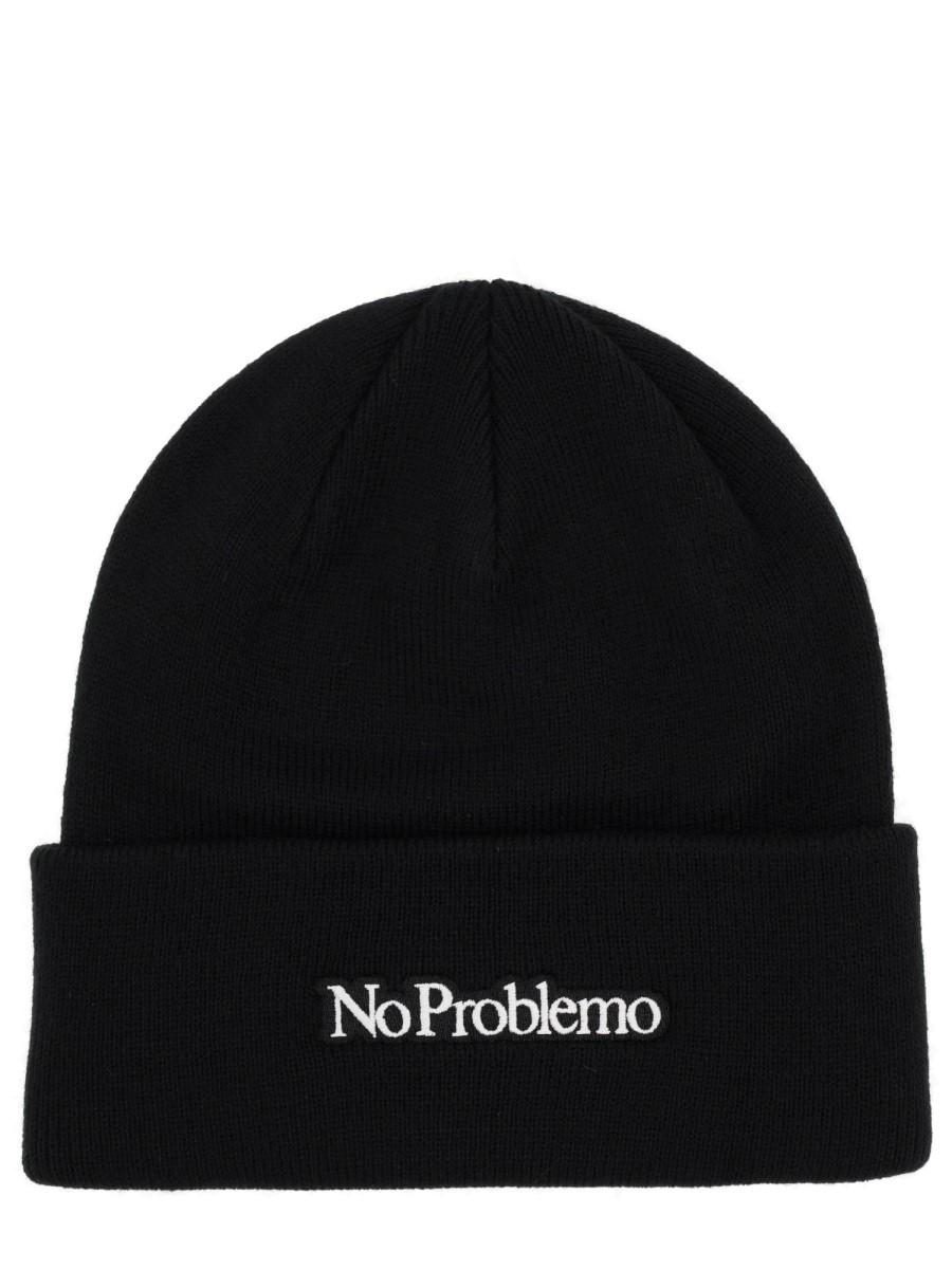 Elevate your look with the NO PROBLEMO unisex CAP WITH LOGO in Black