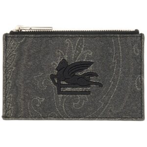 Explore the authentic Etro men's CARD HOLDER "ARNICA" WITH PEGASUS in Black