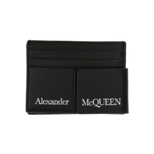 Explore the authentic Alexander Mcqueen men's CARD HOLDER WITH LOGO in Black