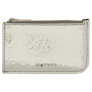 Explore the authentic Alexander Mcqueen women's CARD HOLDER WITH LOGO in Silver