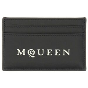 Discover the authentic Alexander Mcqueen men's CARD HOLDER WITH LOGO in Black