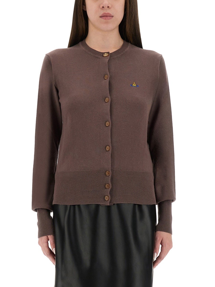 Refresh your wardrobe with the Vivienne Westwood women's CARDIGAN "BEA" in Brown