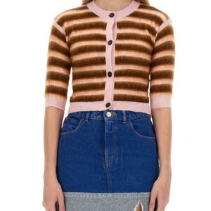 Discover the authentic Marni women's CARDIGAN WITH STRIPE PATTERN in MULTICOLOUR