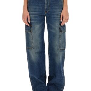 Discover the authentic stella mccartney women's CARGO JEANS in Blue