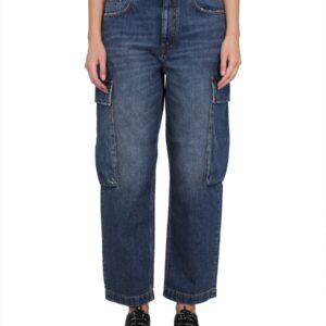 Refresh your wardrobe with the stella mccartney women's CARGO JEANS in Blue