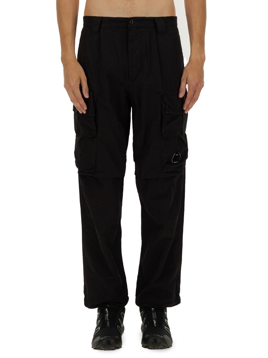 Elevate your look with the C.P. COMPANY men's CARGO PANTS in Black