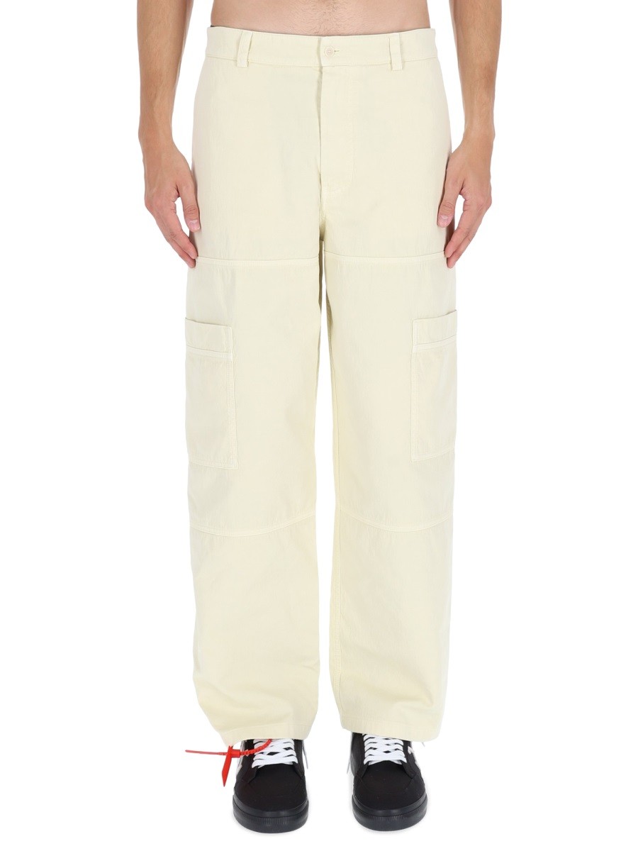 Discover the authentic Off-white men's CARGO PANTS in beige