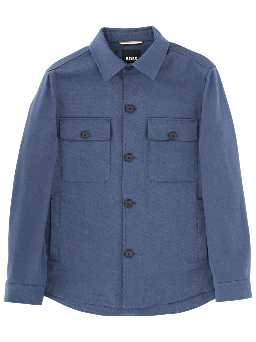 Refresh your wardrobe with the Boss men's "CARPER" OVERSHIRT in Blue