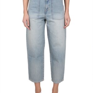 Discover the authentic Kenzo women's CARROT FIT JEANS in DENIM