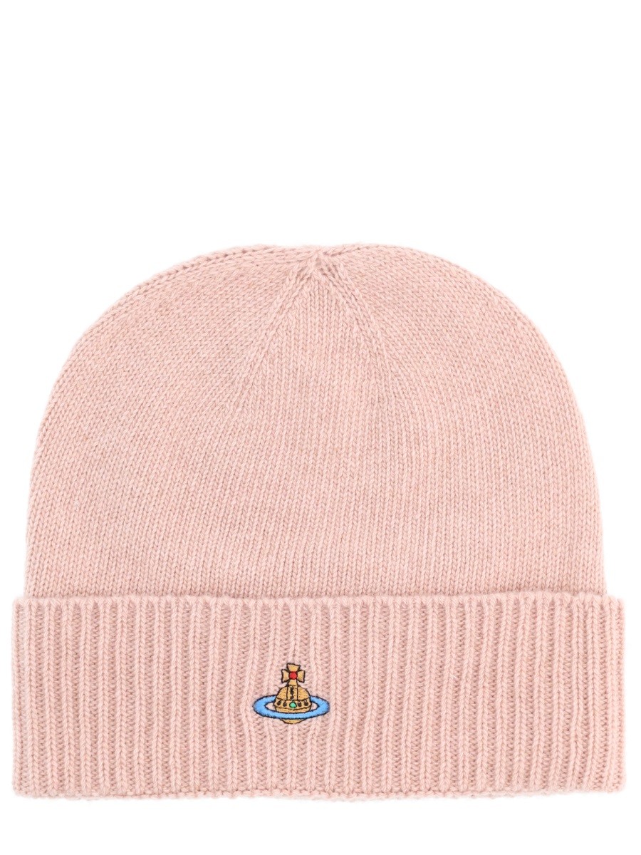 Refresh your wardrobe with the Vivienne Westwood women's CASHMERE BEANIE in Nude
