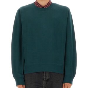 Refresh your wardrobe with the Saint Laurent men's CASSANDRE SWEATSHIRT in GREEN