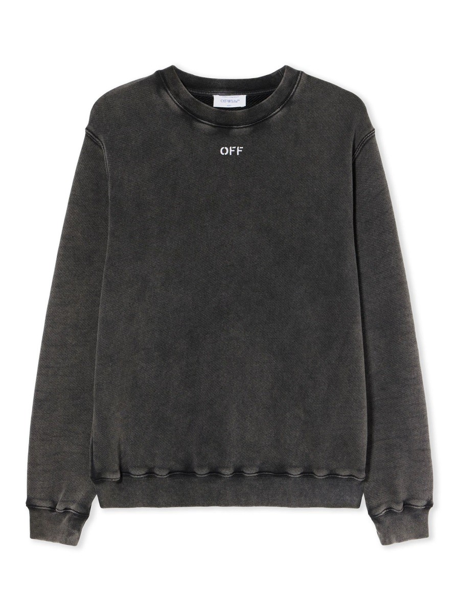 Discover the authentic Off-white women's "CHECK FLAN ARROW LOGO" SWEATSHIRT in Grey