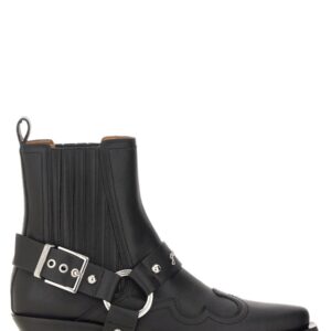 Discover the authentic GANNI women's CHELSEA WESTERN FITTED BOOT in Black
