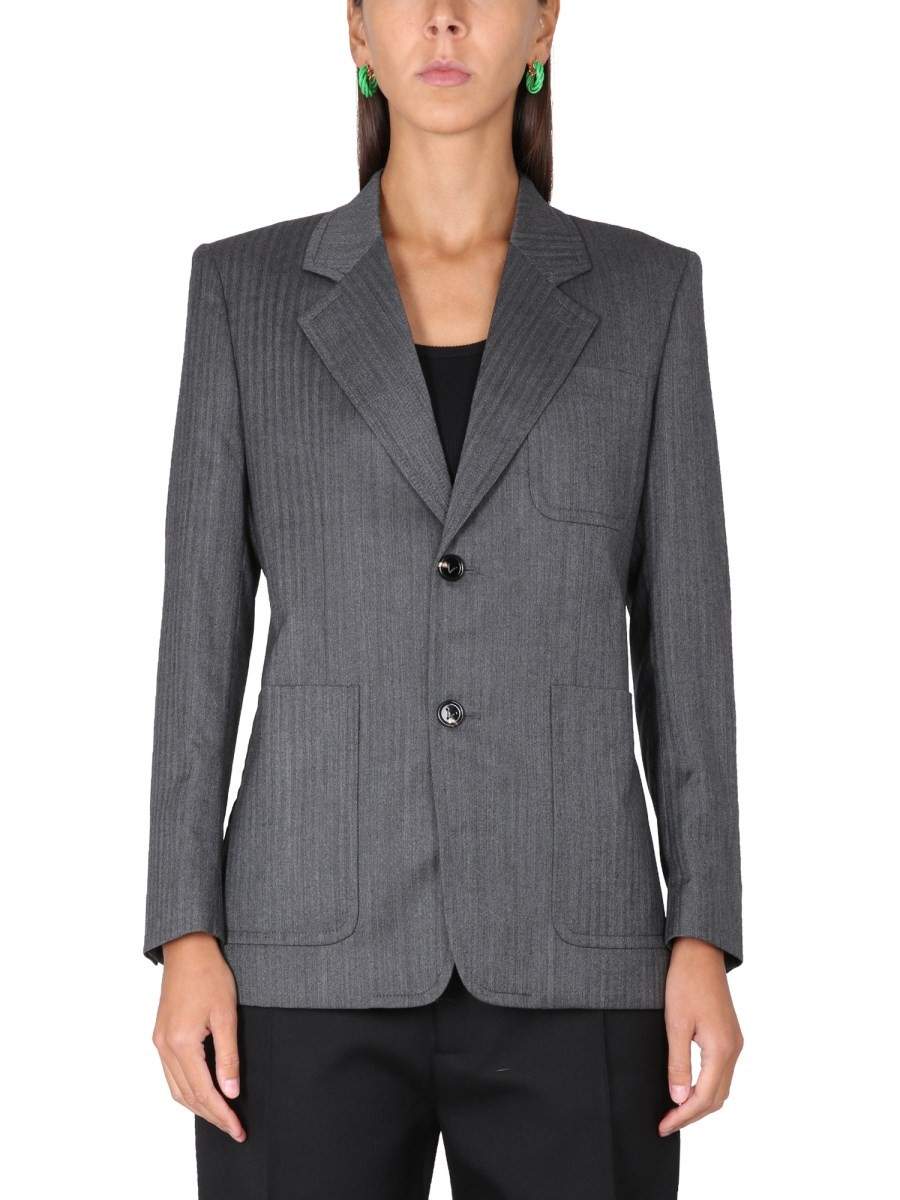 Explore the authentic Bottega Veneta women's CHEVRON PATTERN JACKET in MULTICOLOUR