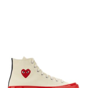 Explore the authentic COMME DES GARCONS PLAY CONVERSE men's CHUCK 70 SNEAKER in White