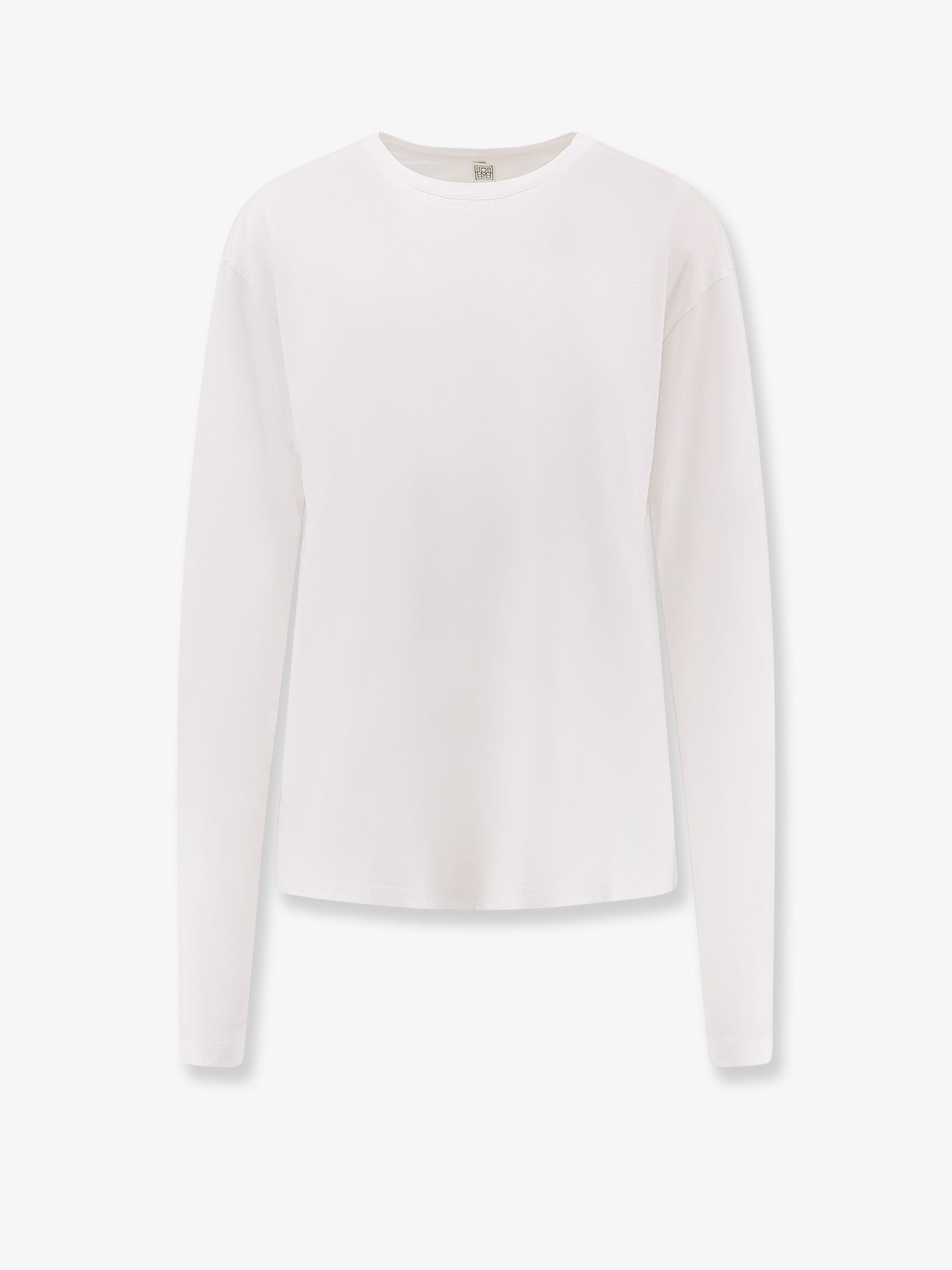 Explore the authentic TOTEME women's Classic Long-Sleeve lyocell and cotton T-shirt in White