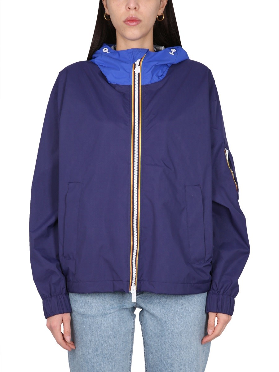 Discover the authentic K-Way unisex CLAUDEY JACKET in Blue
