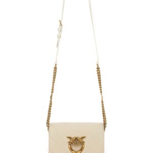 Refresh your wardrobe with the Pinko women's CLICK MINI "LOVE" BAG in Ivory