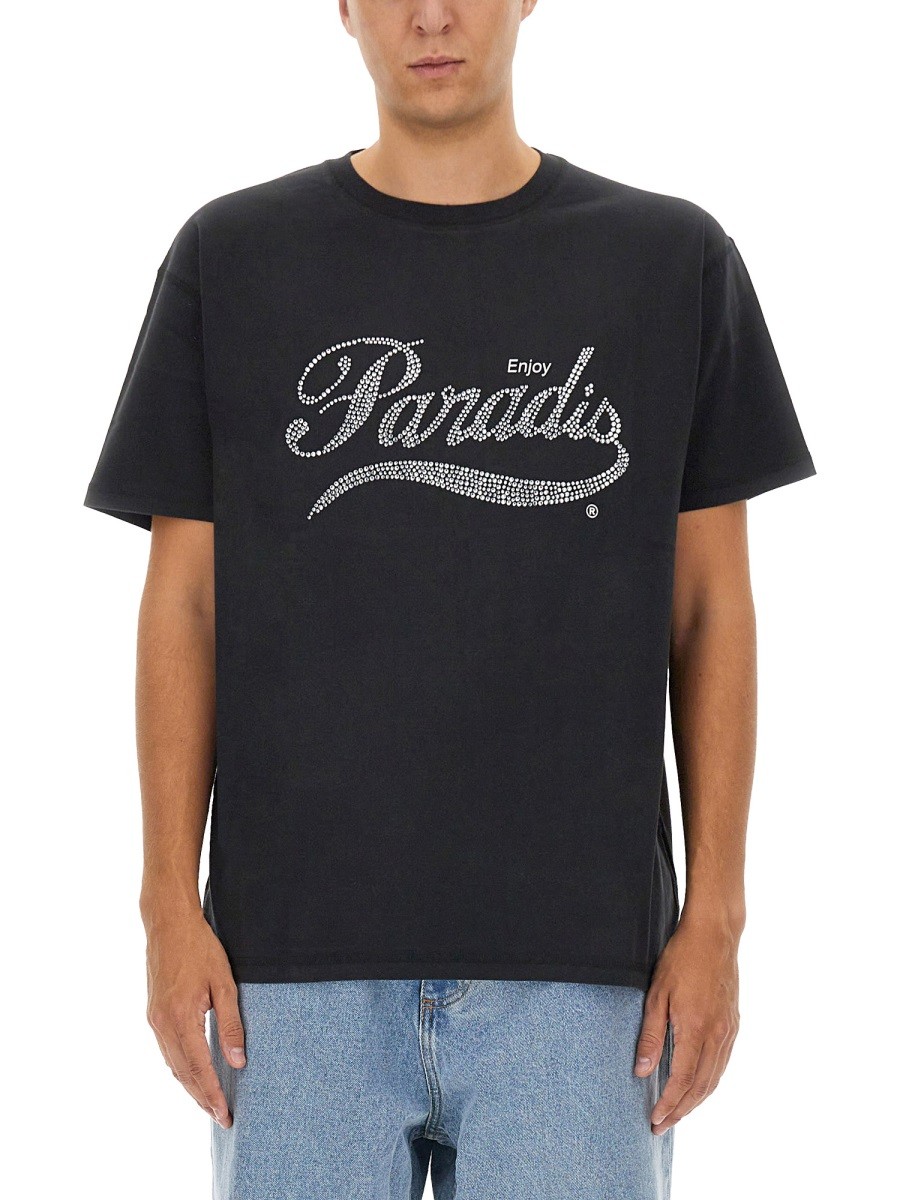 Refresh your wardrobe with the 3.PARADIS men's "COCA COLA" T-SHIRT in Black