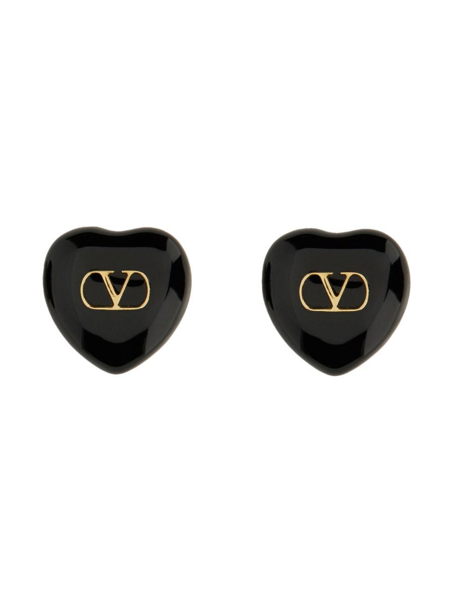 Explore the authentic Valentino Garavani women's "COEUR ROYAL" EARRINGS in Black