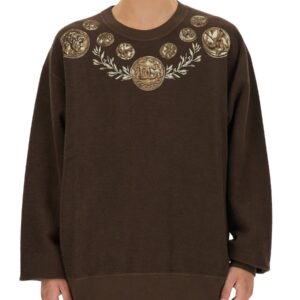 Explore the authentic Dolce & Gabbana men's COIN PRINT SWEATSHIRT in Brown