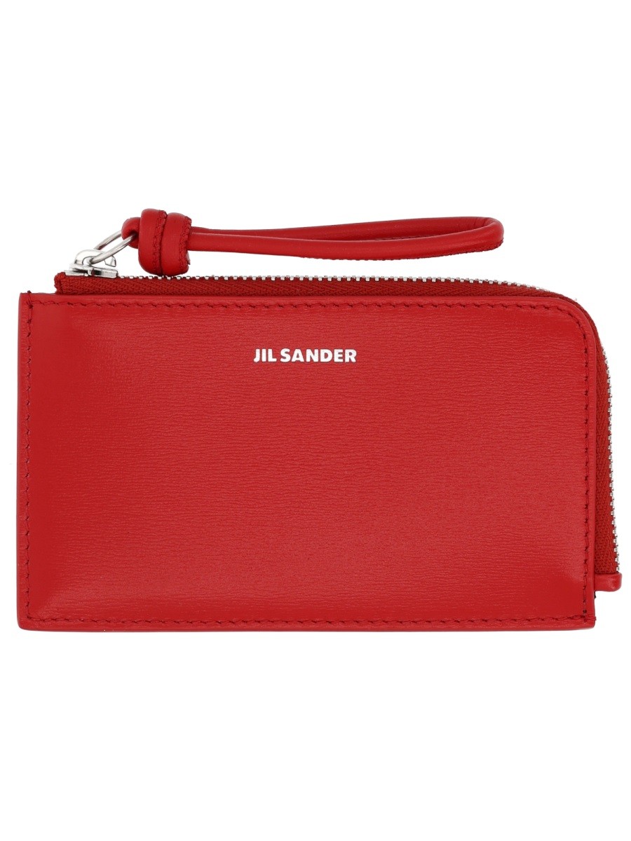 Refresh your wardrobe with the JIL SANDER women's COIN PURSE "GIRO" in Red