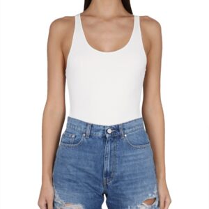 Explore the authentic stella mccartney women's COMPACT KNIT BODYSUIT in White