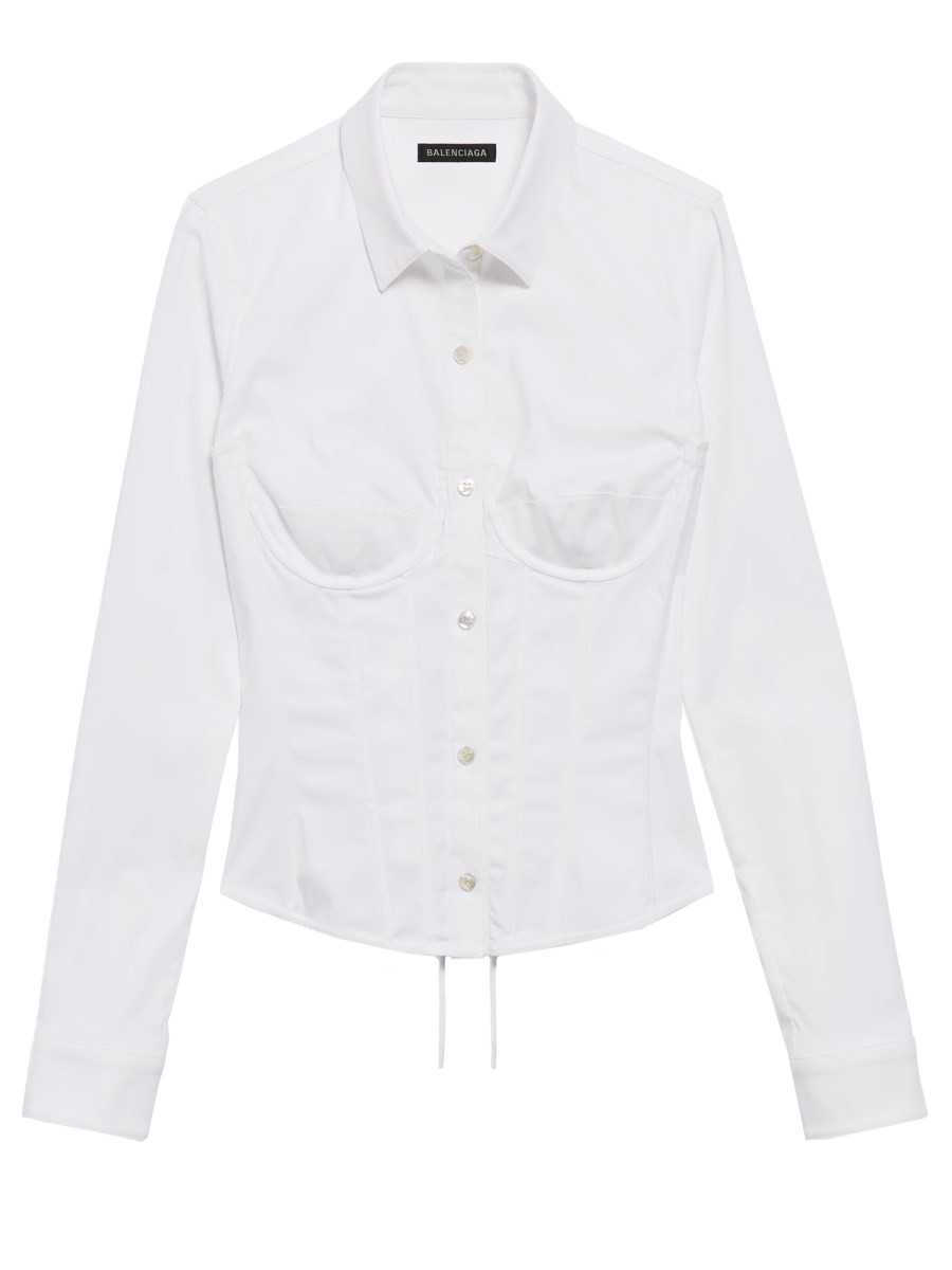 Discover the authentic Balenciaga women's CORSET SHIRT in White