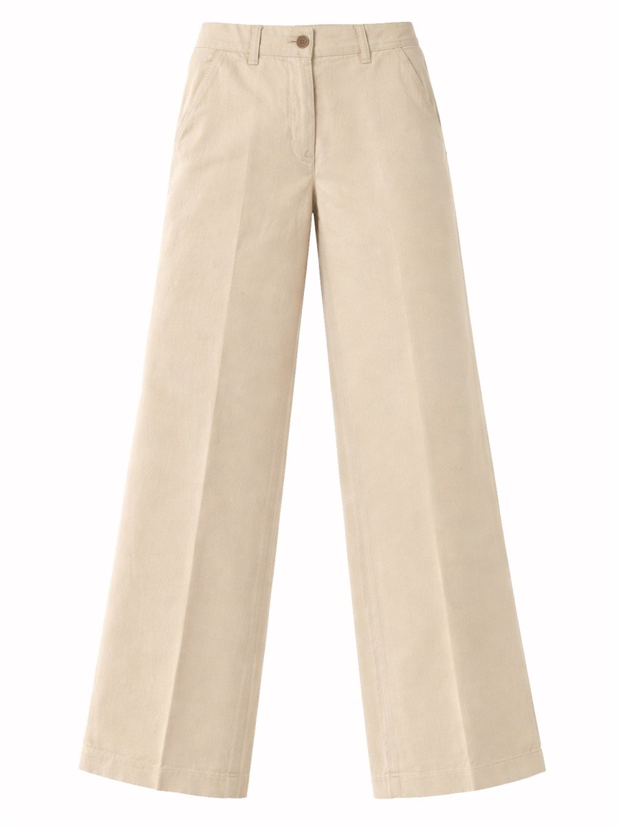 Explore the authentic ASPESI women's COTTON AND LINEN TAILORED PANTS in beige