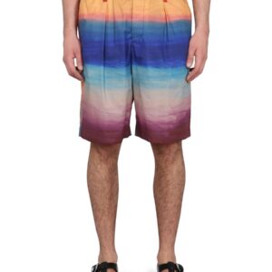 Refresh your wardrobe with the Marni men's COTTON BERMUDA SHORTS in MULTICOLOUR