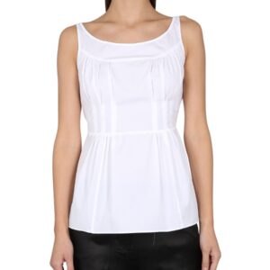 Discover the authentic ASPESI women's COTTON FIL A FIL TOP in White